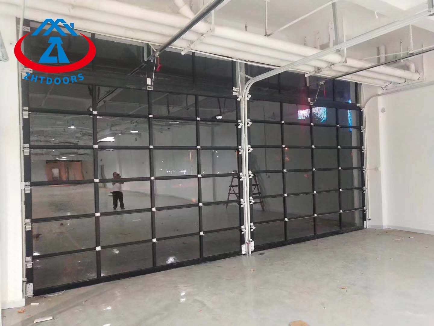 product-Premium Black Aluminum Sliding Garage Door-Zhongtai-img