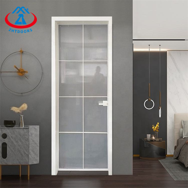 Smart Door Lock Narrow Frosted Glass Swing Door | Zhongtai