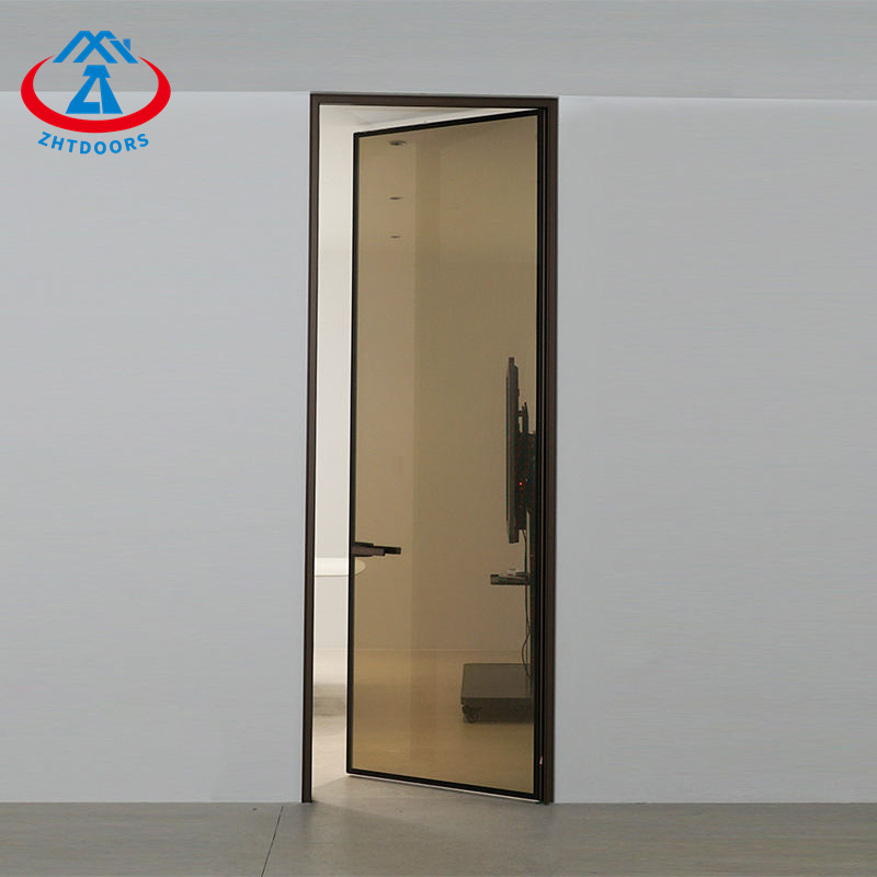 product-Brown Glass Ultra Thin Frame Narrow Door-Zhongtai-img