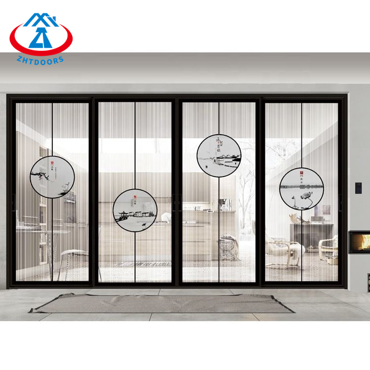 product-Customized Patterned Narrow Frame Aluminum Door-Zhongtai-img
