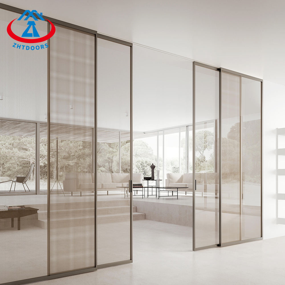 Colorful Aluminum Frame Narrow Sliding Door