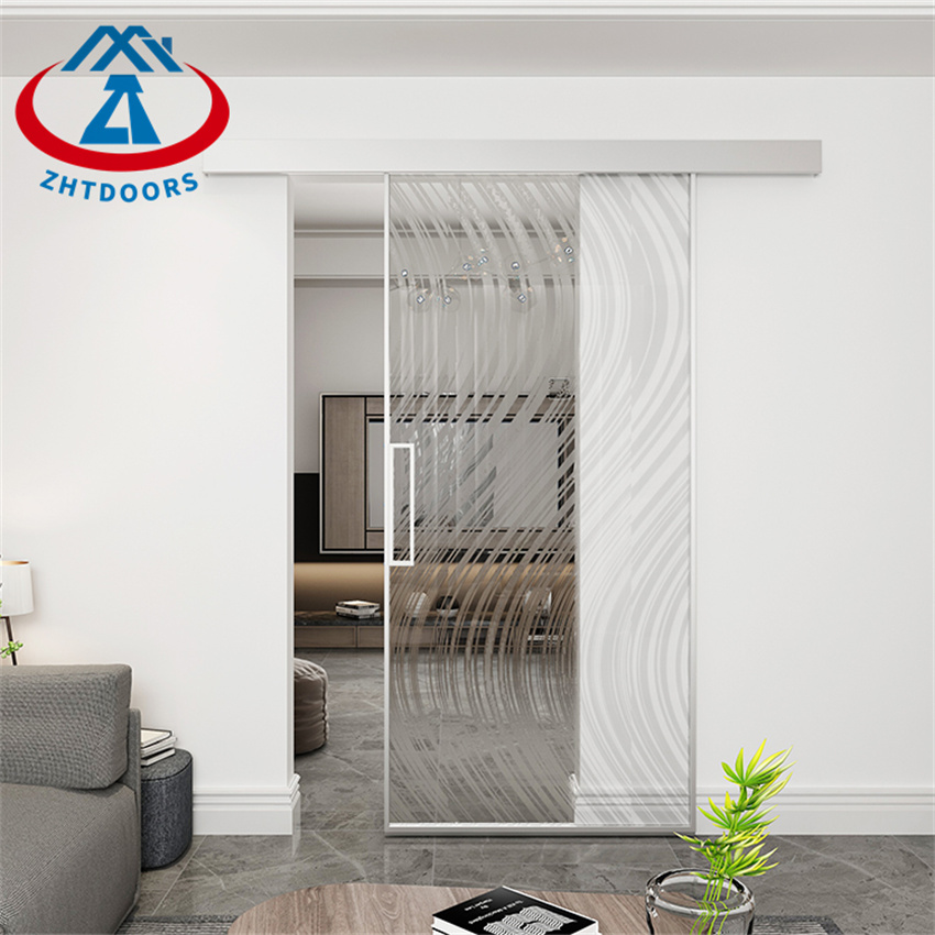 Customized Narrow Frame Sliding Door With Simple Pattern