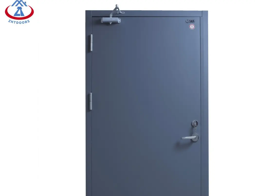 Modern Simple Indoor Metal Steel BS Standard Fireproof Single Door