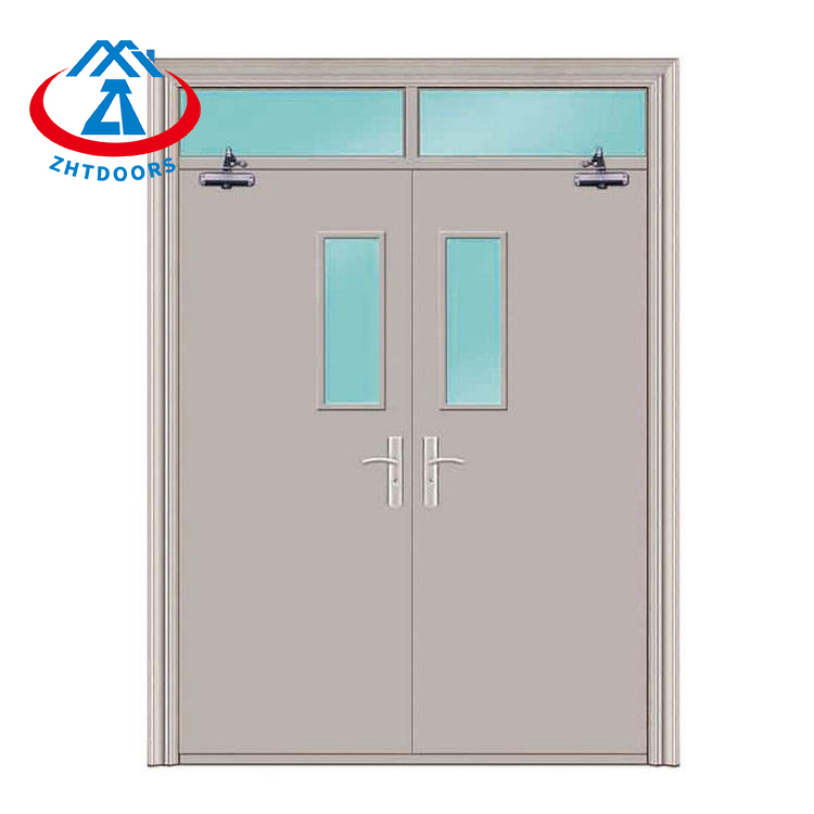 BS Standard Modern Fire Emergency Door With Visual Window And Bright Window