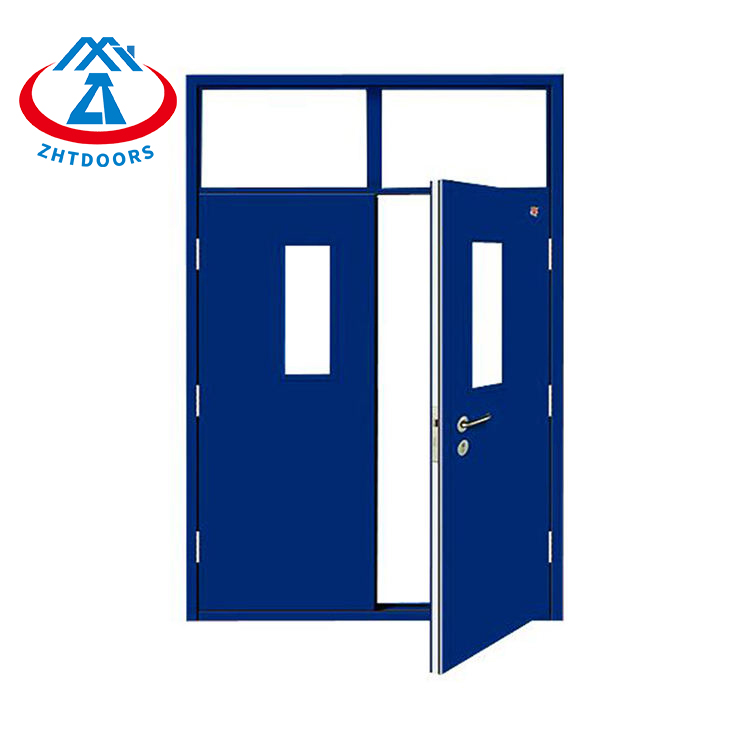 BS Standard Modern Fire Emergency Door With Visual Window And Bright Window