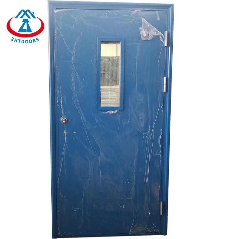 Apartment Office Blue Steel Fire Door With BS Certification