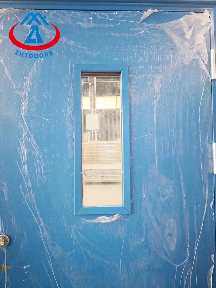Apartment Office Blue Steel Fire Door With BS Certification