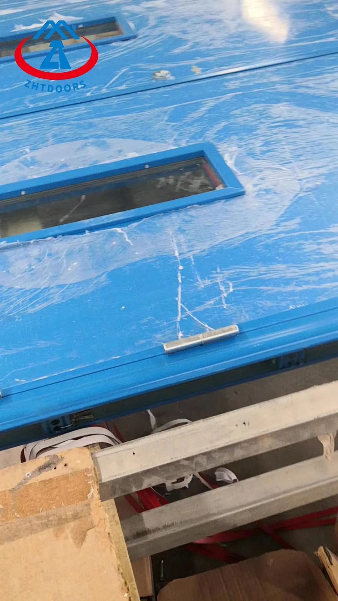 Apartment Office Blue Steel Fire Door With BS Certification