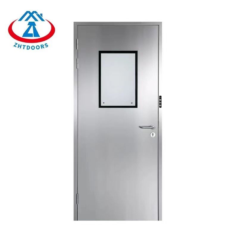 Safe Reliable Hospital Cleanroom Fire Prevention Single Swing Door With...