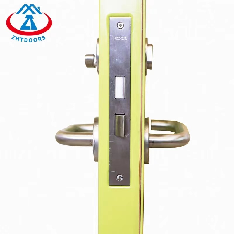 Professional Yellow Single Leaf Fireproof Classroom Door With Visual Window EN Standard