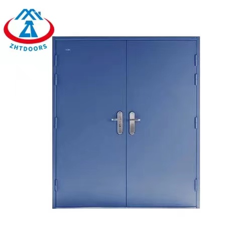 Multiple Styles Of EN Standard Blue Vandal Proof Fire Door