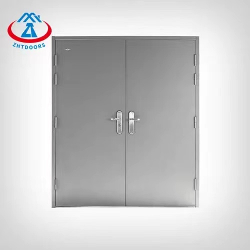 Multi Color UL Standard High Eemperature Resistant Double Steel Doors For Schools And Shopping Malls