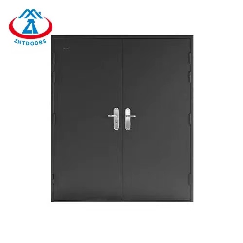 Multi Color UL Standard High Eemperature Resistant Double Steel Doors For Schools And Shopping Malls