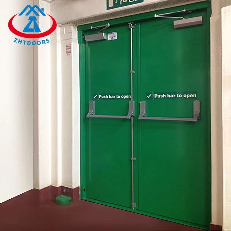 High Performance Products EN Standard Commercial Metal Double Door With Push Rod