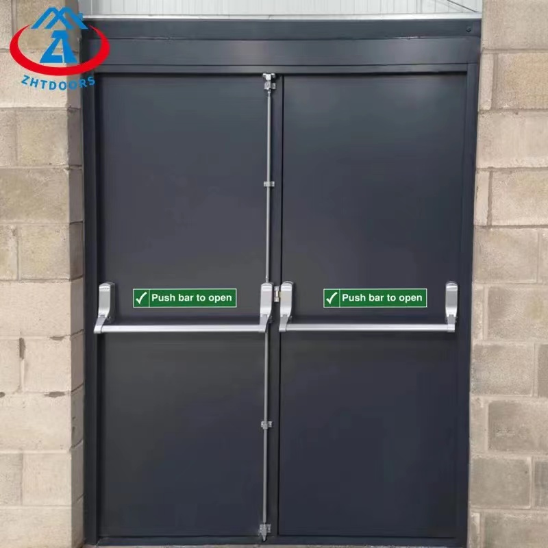 High Performance Products EN Standard Commercial Metal Double Door With Push Rod