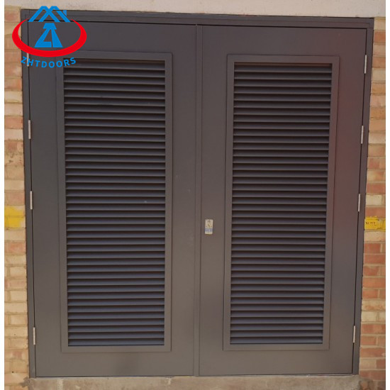 Soundproof And Heat Resistant Commercial EN Standard Louvered Fire Steel Doors