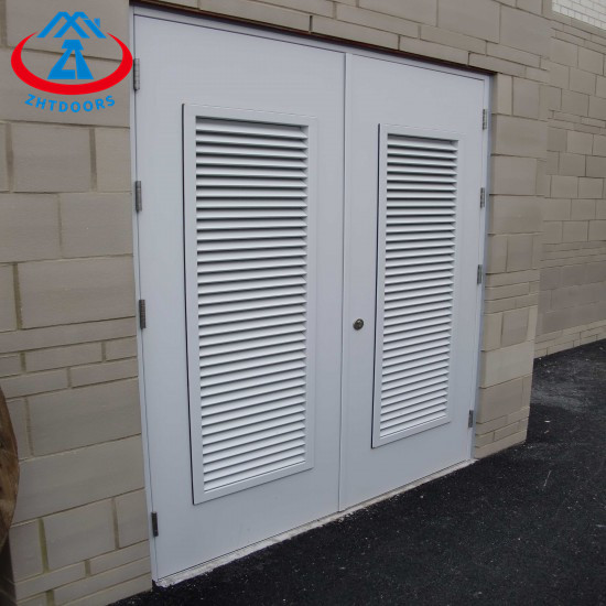Soundproof And Heat Resistant Commercial EN Standard Louvered Fire Steel Doors