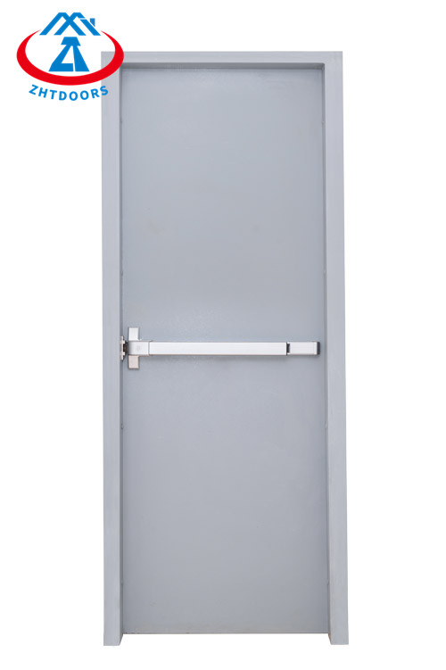 Safe And Easy To Use UL Standard Fireproof  Push Rod Single Opening Metal Door