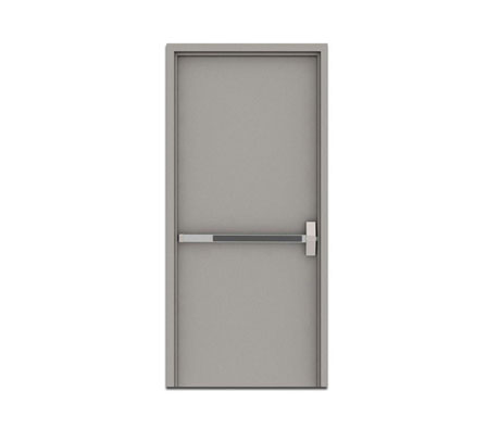 Safe And Easy To Use UL Standard Fireproof  Push Rod Single Opening Metal Door