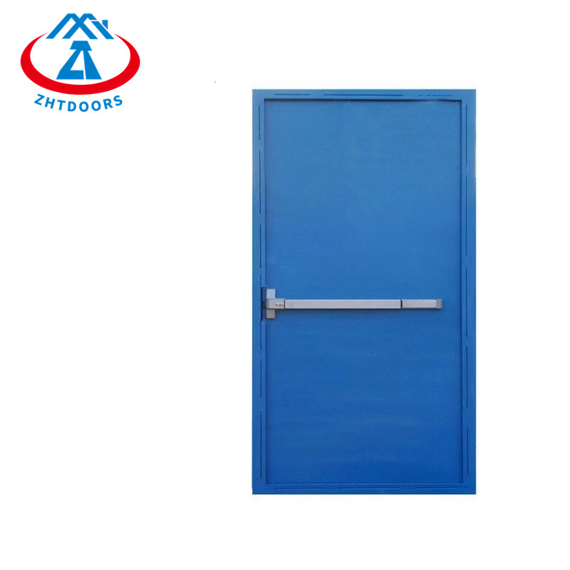 Safe And Easy To Use UL Standard Fireproof  Push Rod Single Opening Metal Door