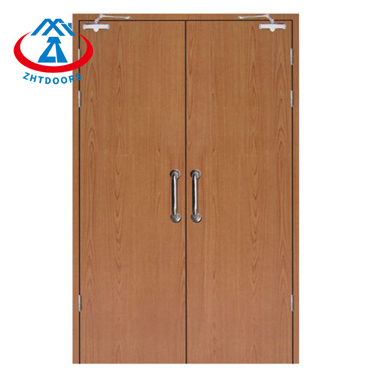 Modern AS Standard Wood Grain Color Metal Smoke Sealed Fire Door