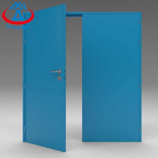Chinese Manufacturer EN Standard Commercial Outdoor Fireproof Double Steel Door