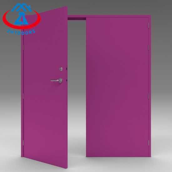 Chinese Manufacturer EN Standard Commercial Outdoor Fireproof Double Steel Door