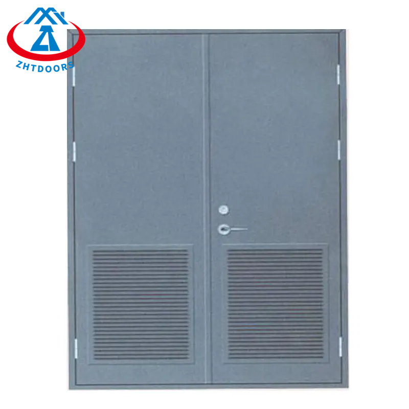 Industrial Heavy Doors UL Standard Fire Rated Doors Fitted With Louvered Panels