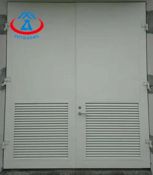 Industrial Heavy Doors UL Standard Fire Rated Doors Fitted With Louvered Panels