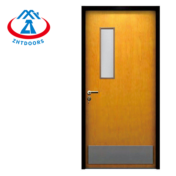 Hotel School Safety EN Standard Wood Grain Steel Fire Door