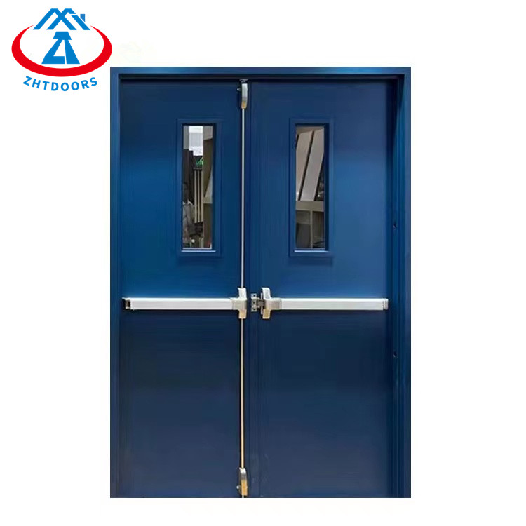 product-Cost Effective AS Standard Stairwell Corridor Emergency Exit Double Door With Flat Push Rod-