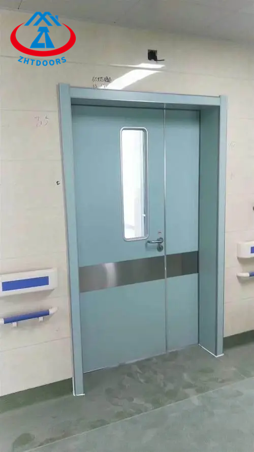 High Temperature Resistant and Smoke Resistant UL Standard Medical Clinic Exit Metal Rated Door