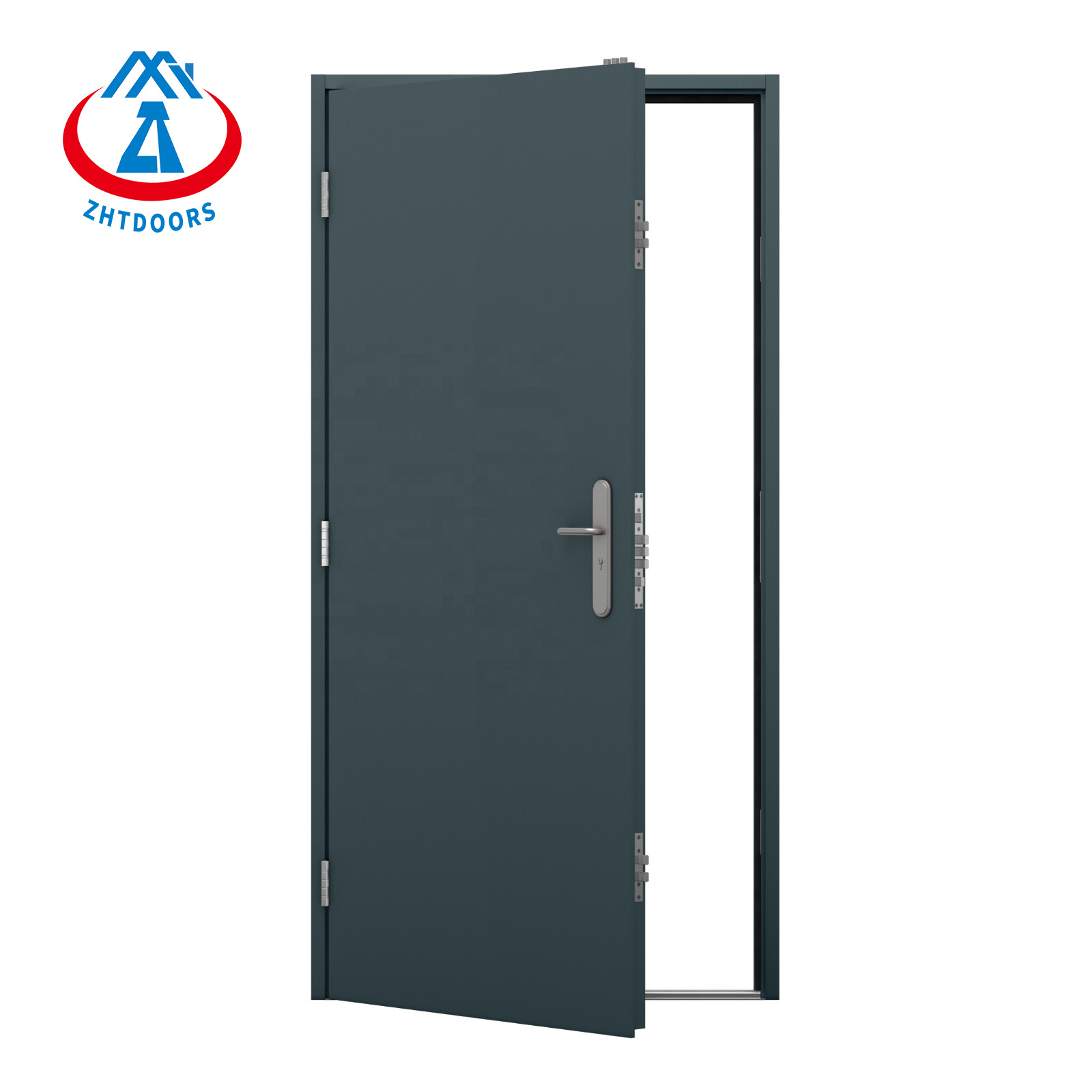Manufacturer Supplies UL Standard Modern Metal Steel Entrance Door