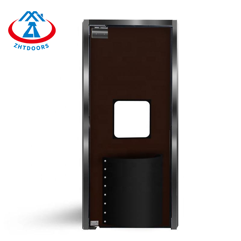 High Quality EN Standard Industrial Fireproof Swing Door With Anti Collision Plate
