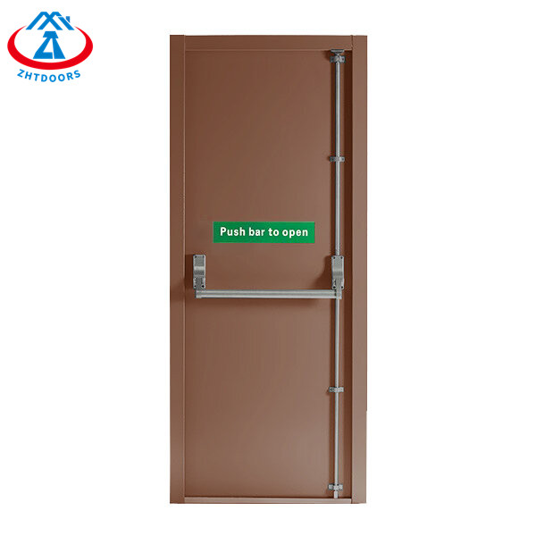 Safety Push Rod Single Leaf Steel BS Standard Metal Rated Door Colors Customizable