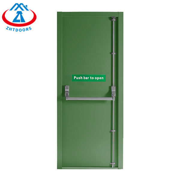 Safety Push Rod Single Leaf Steel BS Standard Metal Rated Door Colors Customizable