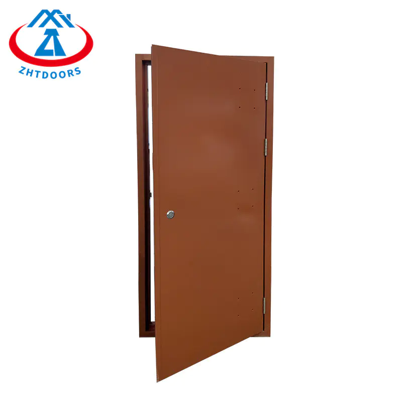 Supplier Direct Sales BS Standard Brown Fireproof Single Door With Emergency Push Rod