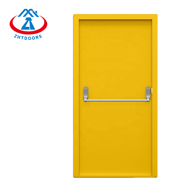 product-Zhongtai-Customized Single Color Fire Door BS Standard Yellow Color Safety Exit Door-img