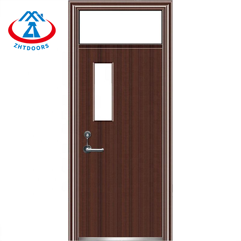 Modern EN Standard Wood Grain Color Durable Commercial Rated Door