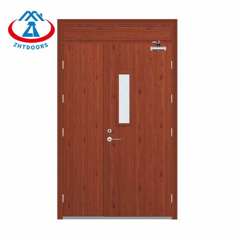 Modern EN Standard Wood Grain Color Durable Commercial Rated Door
