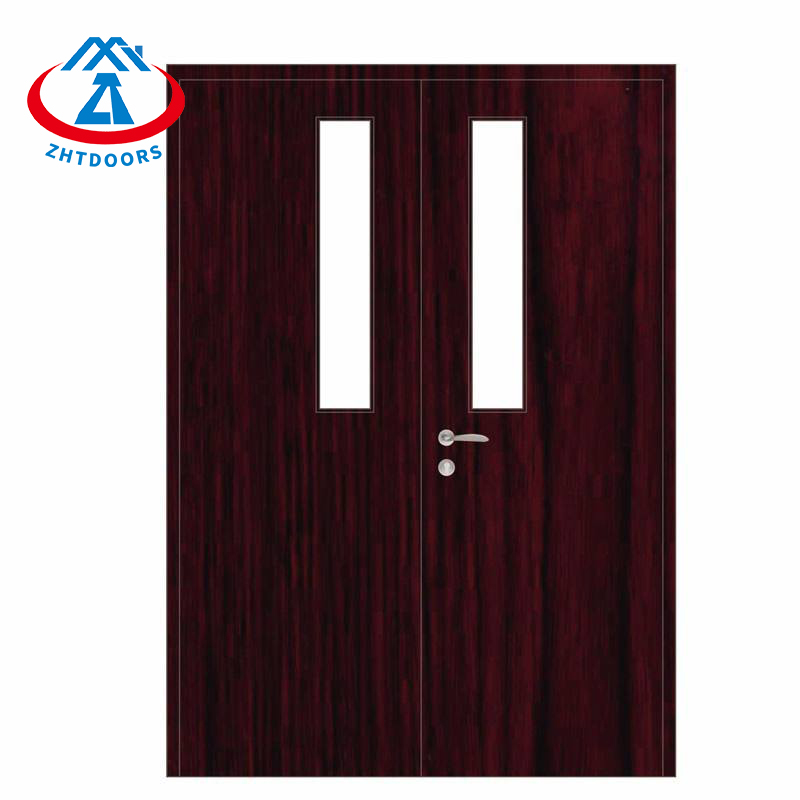 Cheap Double Leaf UL Standard Fire Door With Glass View Window