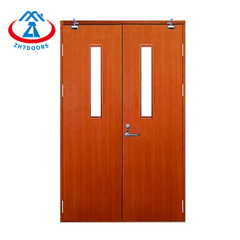 Cheap Double Leaf UL Standard Fire Door With Glass View Window