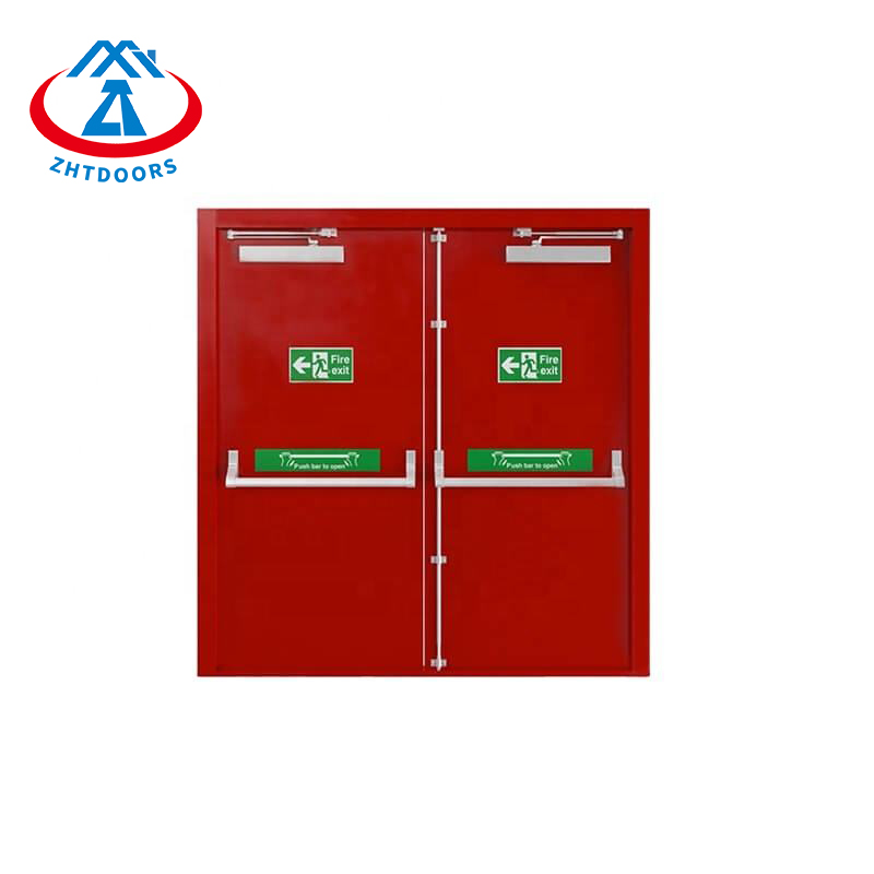 Professionally Customized EN Standard Red Emergency Escape Door With Push Rod