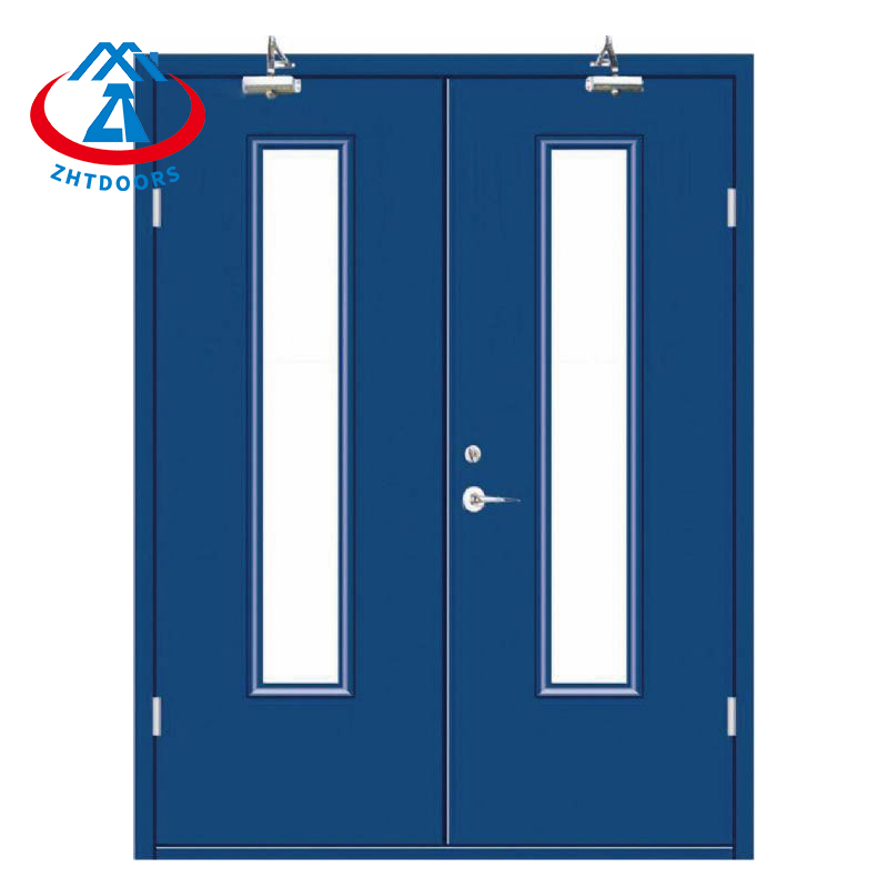 Professional Manufacturing Of UL Standard Fireproof Steel Doors With Long Glass