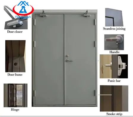 Excellent Product AS Standard Gray Double Opening Industrial Safety Emergency Door