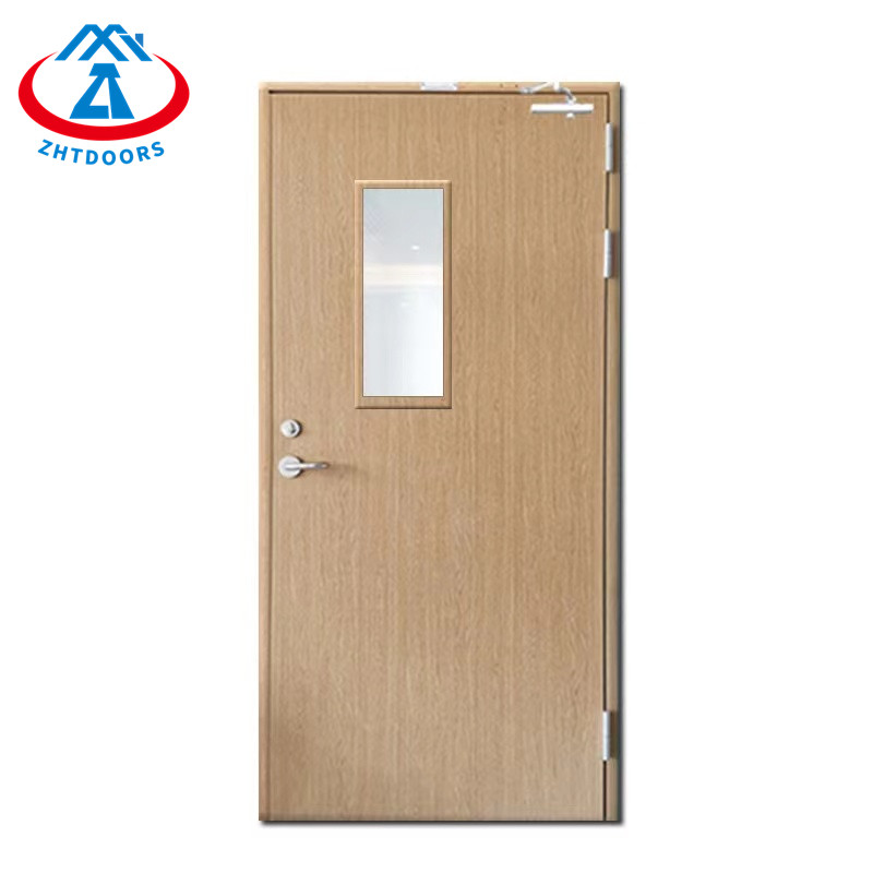 Customized Wood Grain Color BS Standard School Single Safety Emergency Door