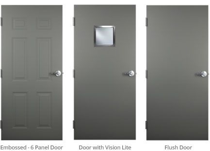 Modern BS Standard Gray Metal Fireproof Security Door Metal Security Door In Guangzhou China For Sale