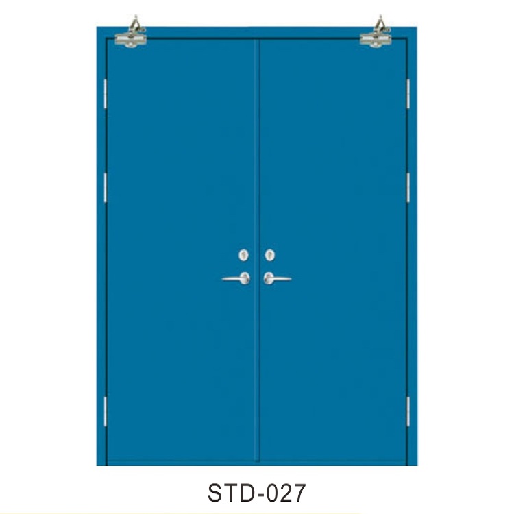 Double Leaf Fire Rated Door EN Standard Indoor Metal Fire Door