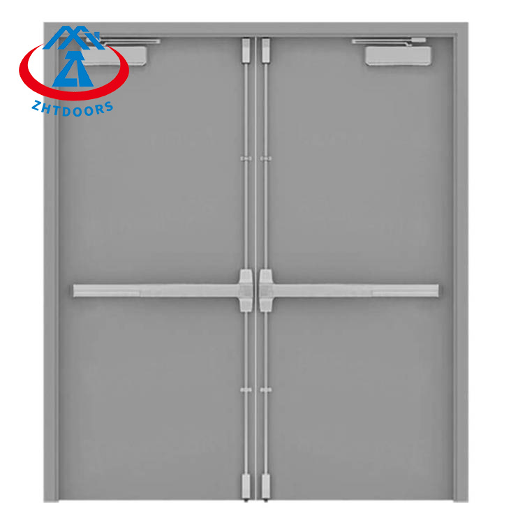 Flat Push Rod Fire Rated Exit Door UL Standard Fire Rated Bi-fold Door