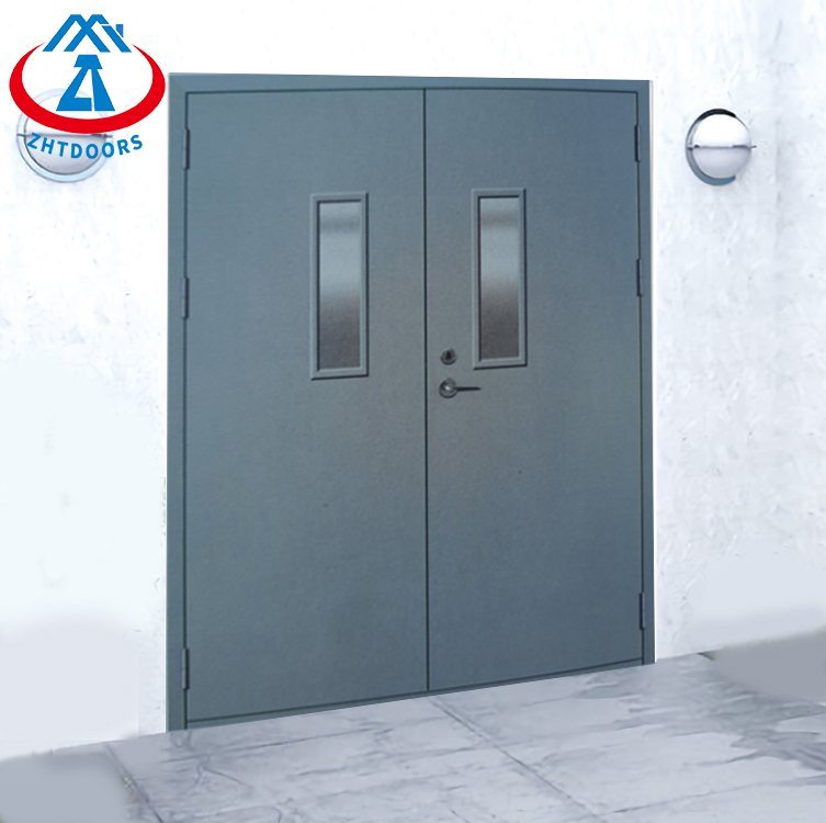 Metal Black French Door AS Standard Metal Fire Door With Window